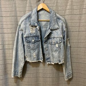 Cropped denim jacket